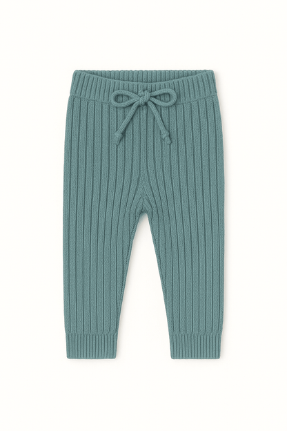 Atmungsaktives grünes 4-teiliges Strick-Baby-Set