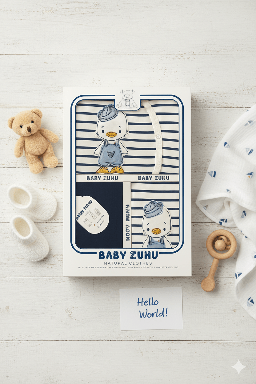 🐤 Matrosenente 5-teiliges Premium-Babyset ⚓