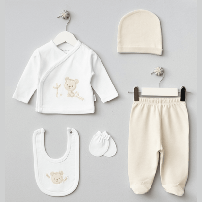 🍼 5-teiliges Tiger-Stickerei-Set für Krankenhausentlassungen