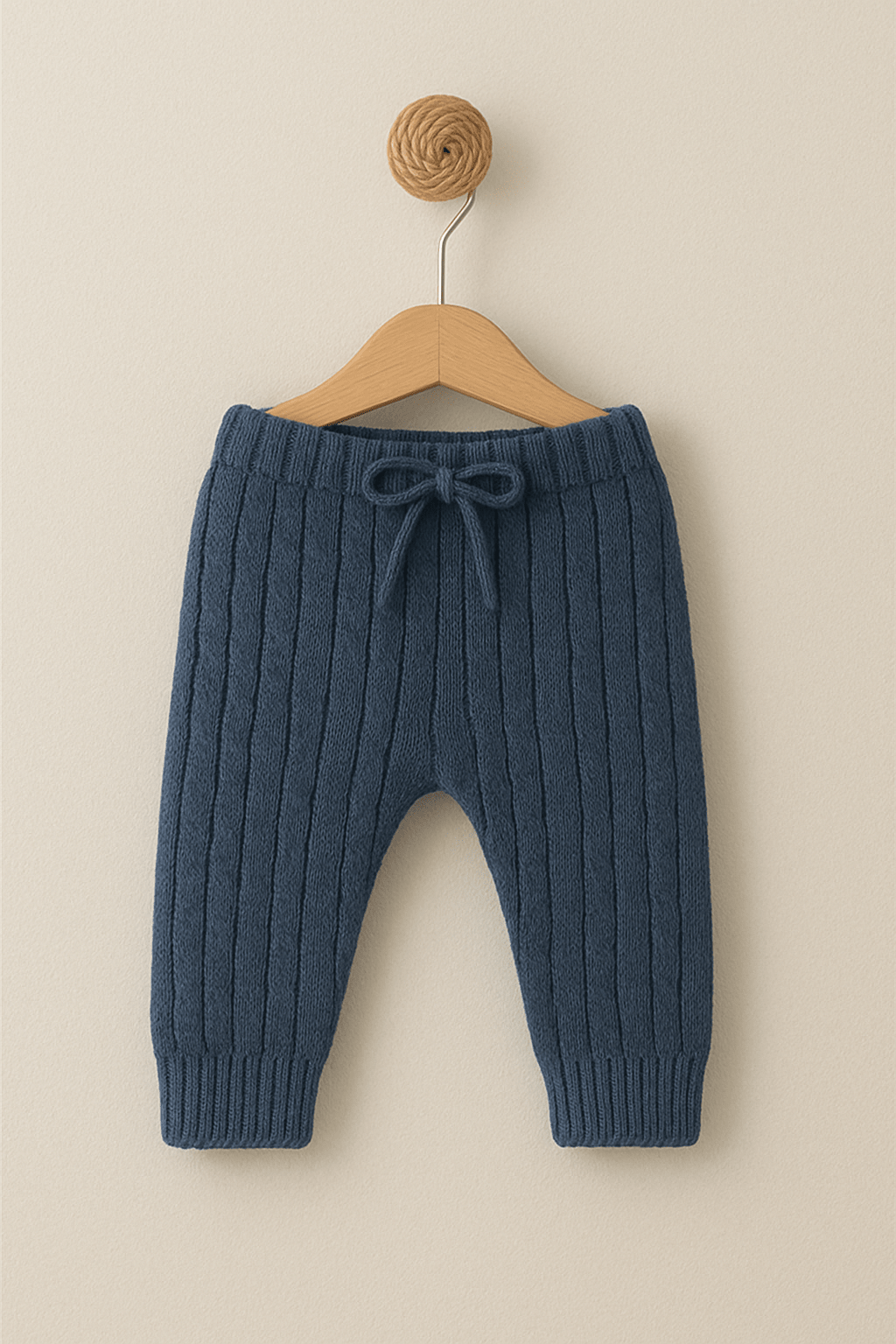 🧵 Detailliertes 4-teiliges Baby-Strickset mit Emblem – Weiche, strukturierte Premium-Strickware