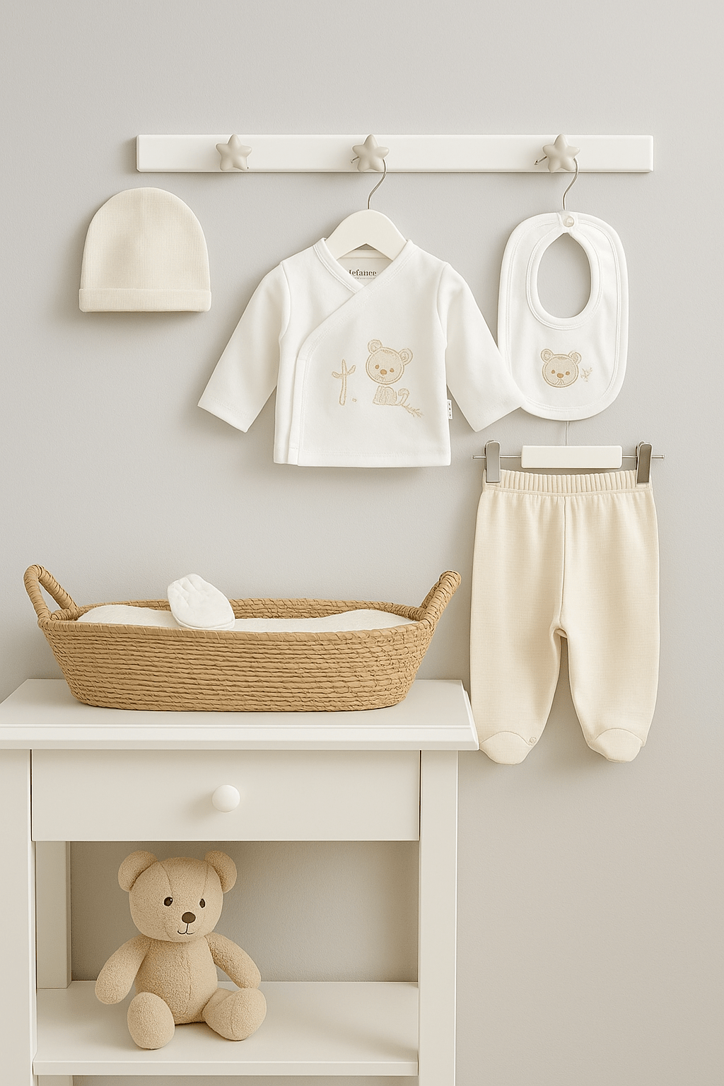 🍼 5-teiliges Tiger-Stickerei-Set für Krankenhausentlassungen