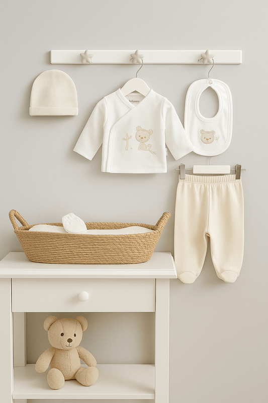 🍼 5-teiliges Tiger-Stickerei-Set für Krankenhausentlassungen