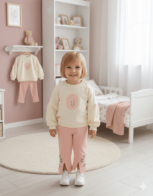 🌸 Mädchen-Set „Weiche Blütenpracht“