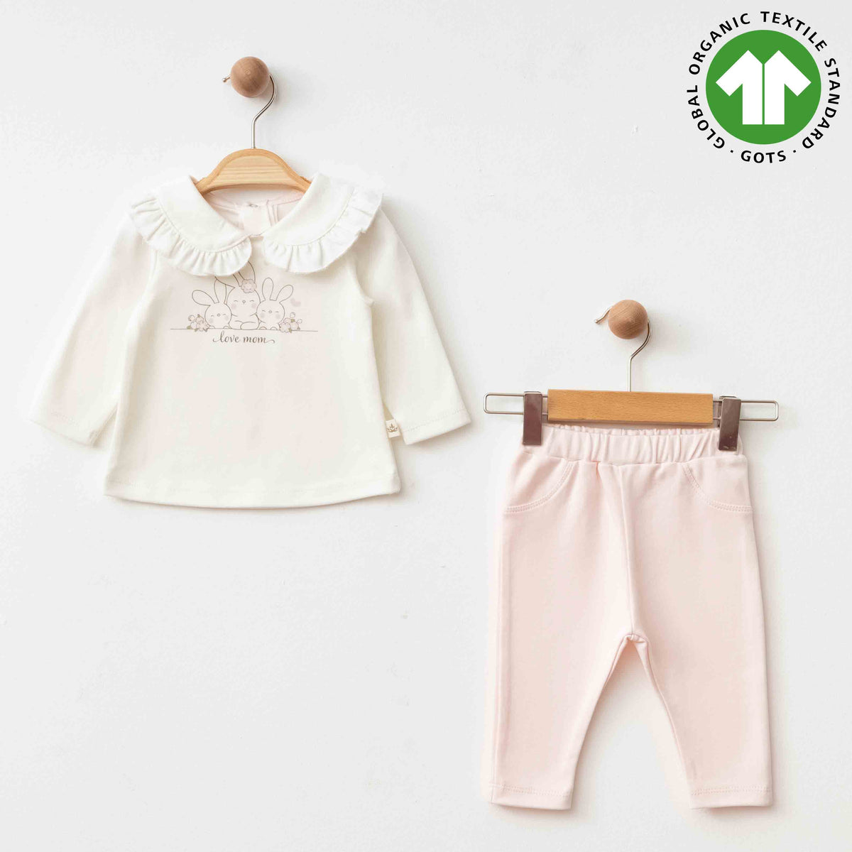 LOVE MOM BIO 2-TEILIGES BABY-MÄDCHEN-SET 