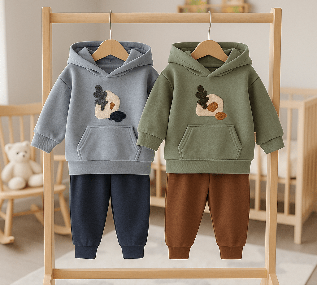 🐿️🌿 Cozy Nature Hooded 2-Piece Set